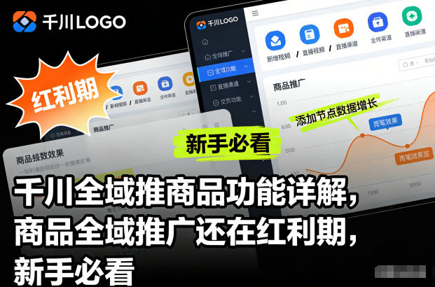 千川全域推商品功能详解,商品全域推广还在红利期,新手必看-孔明聊项目