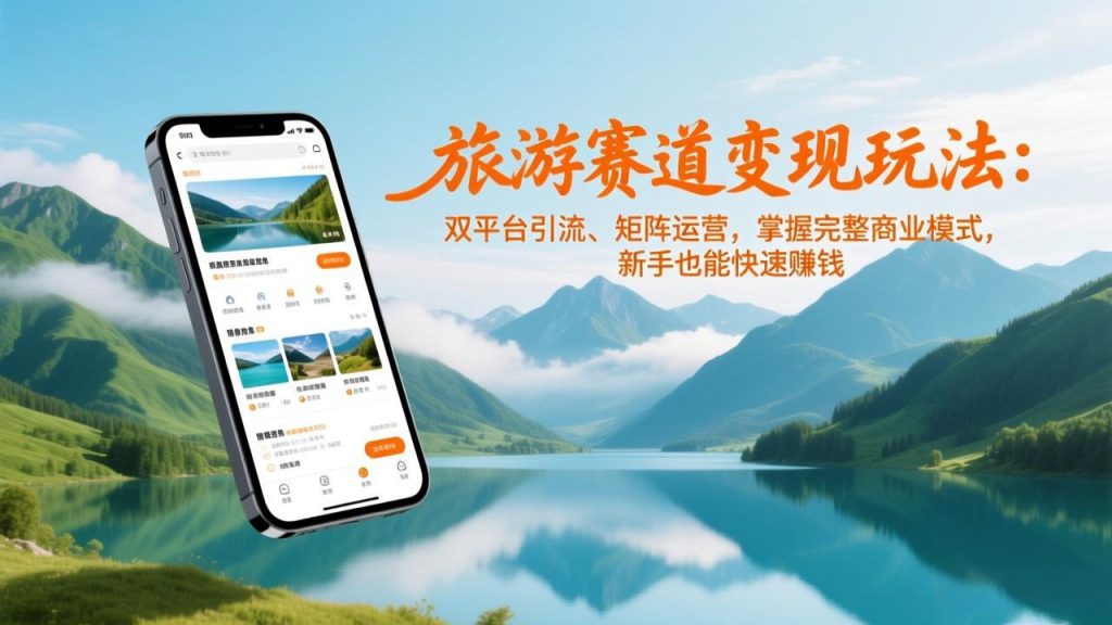 旅游赛道变现玩法：双平台引流、矩阵运营，掌握完整商业模式，新手也能快速赚钱-孔明聊项目