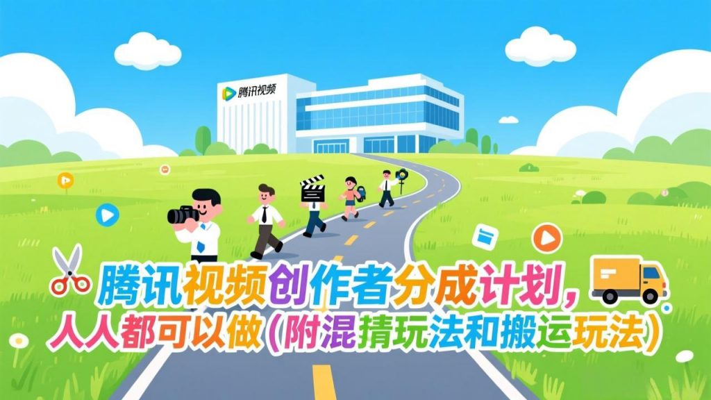 腾讯视频创作者分成计划，人人都可以做(附混剪玩法和搬运玩法-孔明聊项目