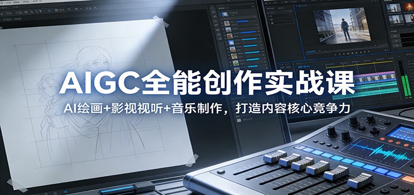 AIGC全能创作实战课：AI绘画+影视视听+音乐制作，打造内容核心竞争力-孔明聊项目