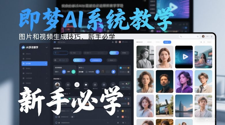 即梦AI系统教学，图片和视频生成技巧，新手必学-孔明聊项目
