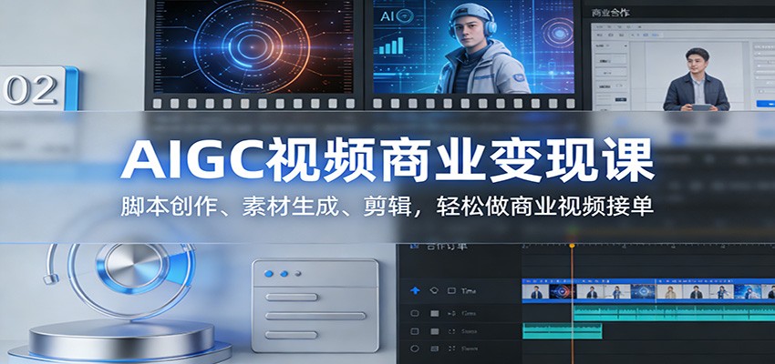 AIGC视频商业变现课：脚本创作、素材生成、剪辑，轻松做商业视频接单-孔明聊项目