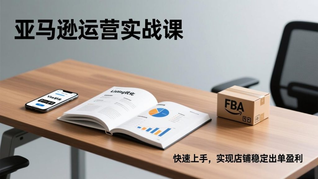 亚马逊运营实战课,Listing优化、Vine秒杀、FBA发货,快速上手,实现店铺稳定出单盈利-孔明聊项目