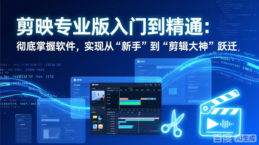 剪映专业版入门到精通：彻底掌握软件，实现从“新手”到“剪辑大神”跃迁-孔明聊项目