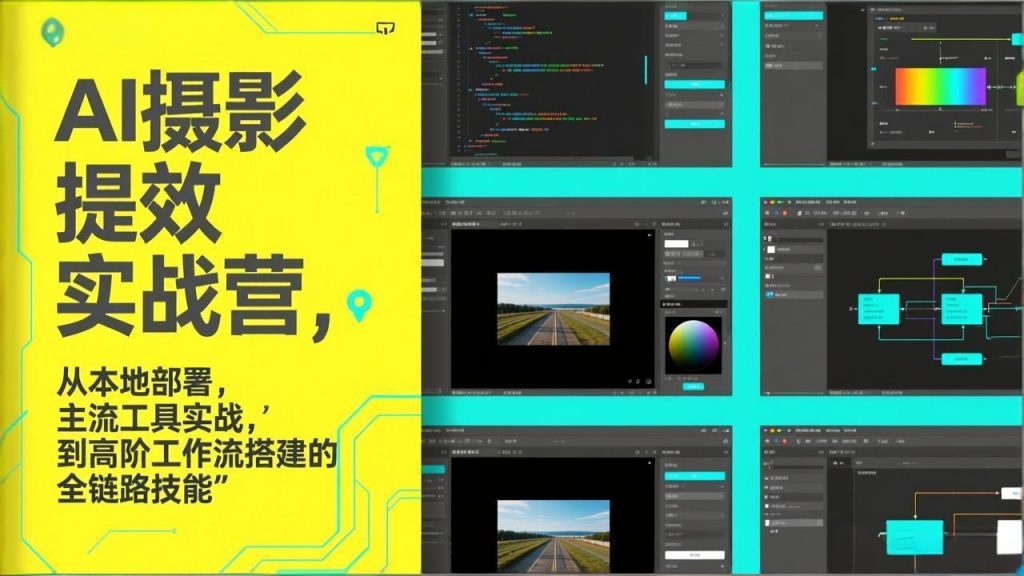 AI+摄影提效实战营，从本地部署，主流工具实战，到高阶工作流搭建的全链路技能-孔明聊项目