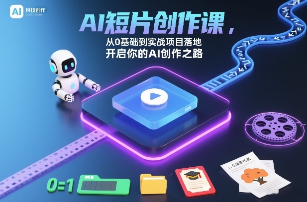 AI短片创作课,从0基础到实战项目落地,开启你的AI创作之路(更新)-孔明聊项目