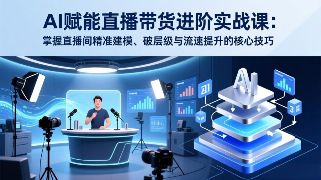 AI赋能直播带货进阶实战课:掌握直播间精准建模、破层级与流速提升的核心技巧-孔明聊项目