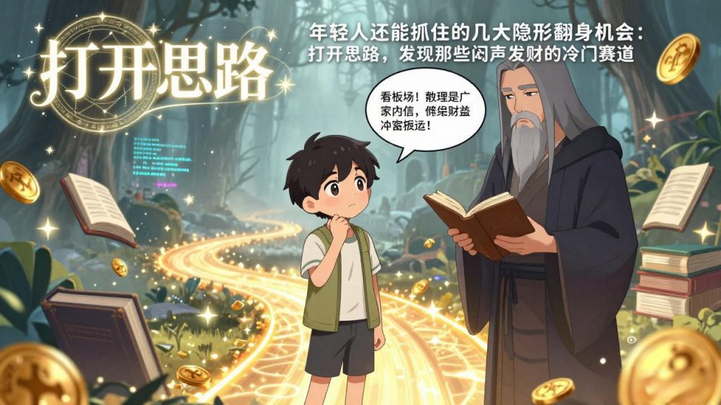 付费文1+2:年轻人还能抓住的几大隐形翻身机会:打开思路,发现那些闷声发财的冷门赛道-孔明聊项目